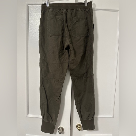 TNA Army Green Cargo Jogger Pants Size Small Women’s Linen Blend - Picture 8 of 11